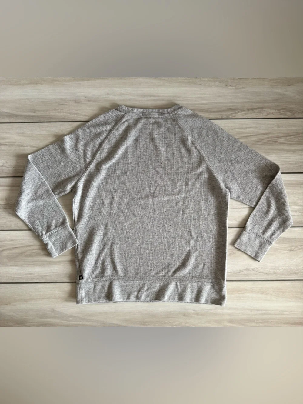 Banana Republic Waffle Crew Sweatshirt Grey Medium NWOT